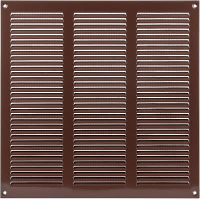 Metalen Luchtventilatie Rooster 12" x 12" - Bruin - Ventilatie Deksel met Ingebouwde Ongediertebescherming voor HVAC