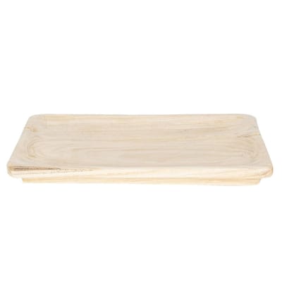 Clayre & Eef Decoratie Dienblad 41x28x4 cm Bruin Hout