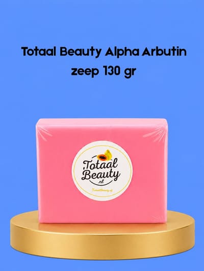 TotaalBeauty Alpha Arbutin Soap – 130 g – Verhelderende & Hydraterende Zeep – Helpt Donkere Vlekken te verminderen, Egaliseert de Huidtint & Hydrateert Intensief – Voor een Gladde, Stralende & Gezonde Huid