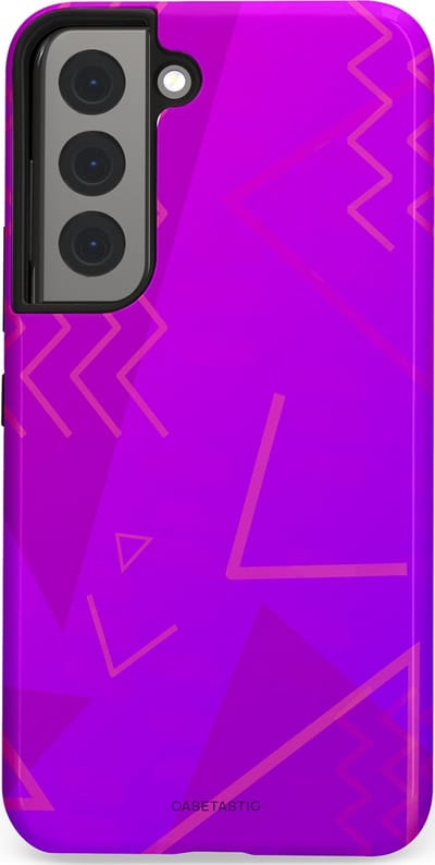 Casetastic Hoesje Geschikt voor Samsung S22 - Stijlvolle Beschermende Duo-layer Case - Discowave