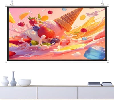 Projectiescherm Muur - Filmscherm Beamer - Thuisbioscoop Creëren - Kreukvrij Beeld - 72 Inch 16:9 - Wit