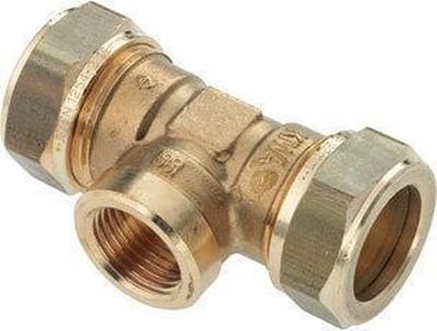 Knel T-Stuk 15mm x 1/2 M x 15mm