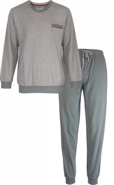 Paul Hopkins Heren Pyjama - Geprint - 100% Katoen - Grijs - Maat L
