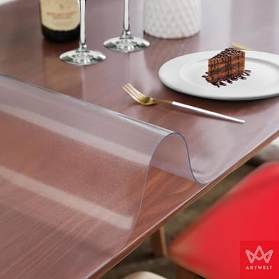 Tafelkleed Transparant - Tafelfolie Mat - Tafel Beschermen - Geluidsisolerend - 105 x 120 cm - Licht Gematteerd