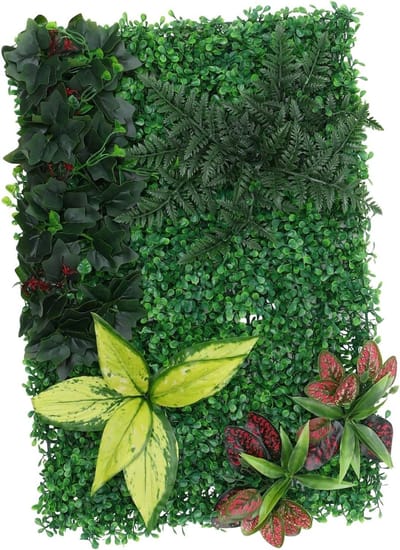 Kunstgras Paneel - Plantenmuur Decoratie - Muur Aankleden - Onderhoudsarm Design - 60 x 40 cm - Groen
