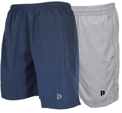 2-Pack Donnay - Micro Fibre Short (Ian) - Sportbroek - Heren - Navy/Light grey (636) - maat S