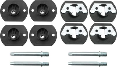 Bank Connectoren - Meubel Koppelingen - Bank Modulair Maken - Roestbestendig Materiaal - 4 Sets - Zwart
