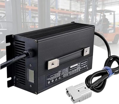 Vorkheftruck Acculader - Loodaccu Lader - Voertuigen Opladen - LCD Display Druppellading - 60V 20A - Zwart