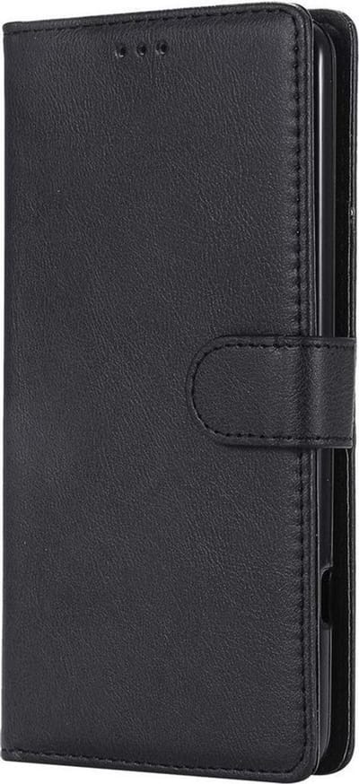HB Hoesje Geschikt voor Samsung Galaxy Note 10 - Zwart - Luxe Kunstlederen Portemonnee Book Case