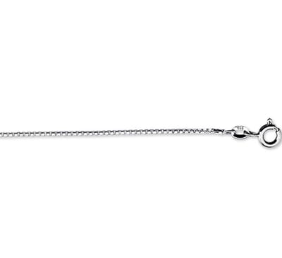 YO&NO - Ketting - Witgoud -  Venetiaans -  0,8 mm - 38cm - 585 goud