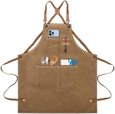 Dailygoods- Barbecueschort Waterdicht - Canvas Schort - 3 Zakken - Stijlvol Ontwerp - Verstelbaar - Slijtvast Materiaal - Kookschort
