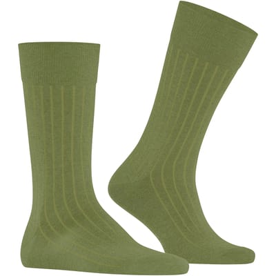 Burlington Duke Street geribd casual katoen Sokken heren groen - maat 40-46