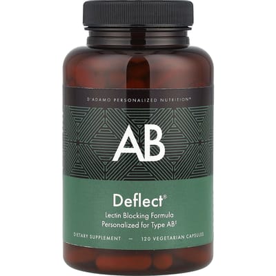 D'adamo, Deflect® AB, Lectine Blokkerende Formule, 120 Vegetarische Capsules