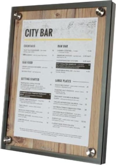 Securit® A4 Glass Star-informatiedisplay in eikenhout