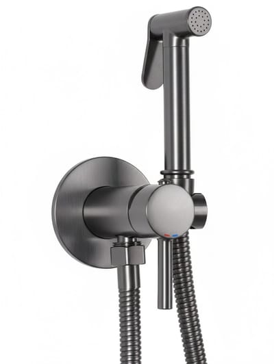Rea Lungo Loop Messing - Inbouw Bidetkraan - Titanium - 11X5X4Cm