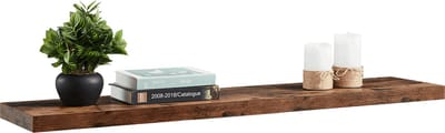 ACAZA Wandplank - 120 cm - Wandrek - Boekenrek - Boekenplank - Wandplank Zwevend - Vintage Bruin