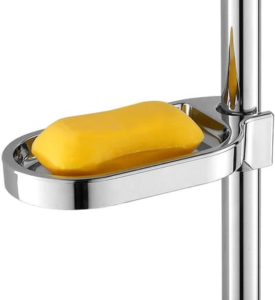 Dailygoods- Zeephouder Slijtvast - Zeepbakje Douche - Zeeprek Badkamer - Verchroomd ABS - Hol Ontwerp - Makkelijk te Installeren