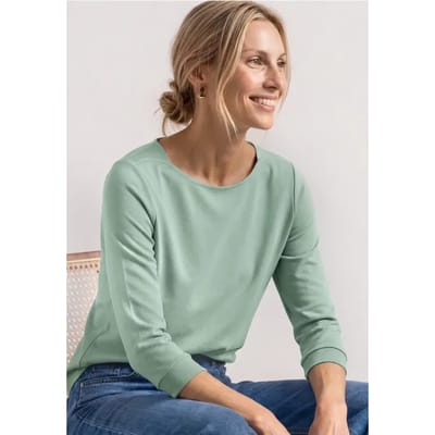 Shirt met 3/4-mouwen en een boothals