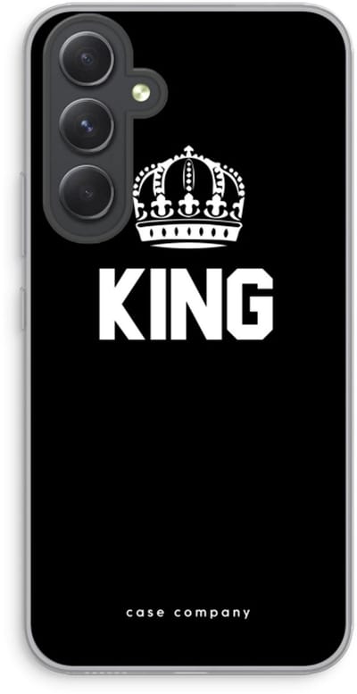 Case Company® - Hoesje geschikt voor Samsung Galaxy A54 hoesje - King zwart - Soft Cover Telefoonhoesje - Bescherming aan alle Kanten en Schermrand