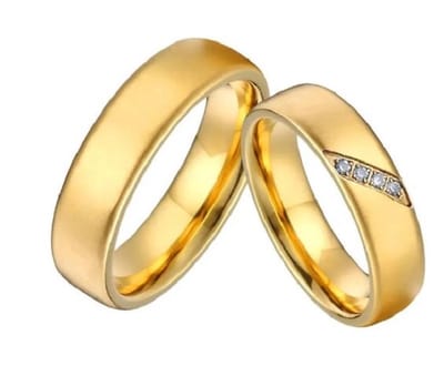Jonline Set Titanium Trouwringen Zirkonia | Trouwring | Vriendschapsring | Damesring | Herenring