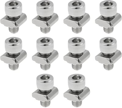 Dailygoods- T-slot Moeren 10 Stuks - M8 Schroeven - Roestvrij Staal - Corrosiebestendig - Geschikt voor 30 Serie Aluminium Profielen - Eenvoudige Installatie