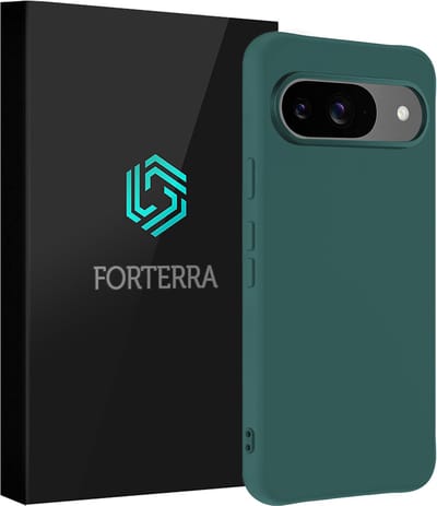 Hoesje Geschikt voor Google Pixel 10 - Sterk & Shockproof - Siliconen Case - Hoes Cover - Donkergroen