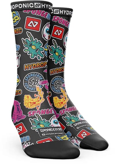 Hydroponic Sk Sponge Bob Sokken Zwart EU 35-38 Man,Vrouw