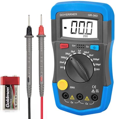 Digitale Multimeter Capaciteitsmeter Condensatortester Handheld Capaciteitstester LCD-display Achtergrondverlichting