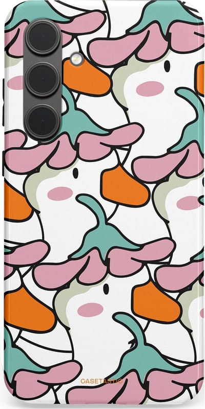 Casetastic Hoesje Geschikt voor Samsung S24 Plus - Stijlvolle Beschermende Duo-layer Case - Bloempjeshoed