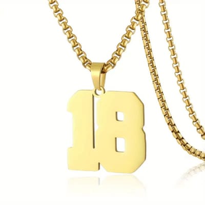 Livano Ketting - Heren - Staal - Nep zilver - Met Hanger - Nep Goud - 18