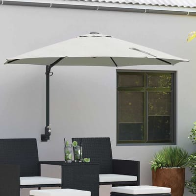 vidaXL - Tuinparasol - 248 - x - 248 - x - 148 - cm - Polyester - en - Staal - Zand