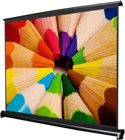Draagbaar Projectiescherm - Filmscherm Desktop - Thuisbioscoop Creëren - Handmatig Neerklapbaar - 40 inch 4:3 - Wit