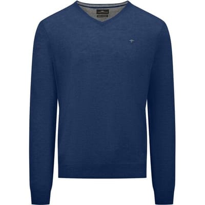 Fynch-Hatton Trui V-Neck Merino Cashmere Night / male