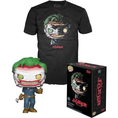 Pop! DC Comics: Set Figure and Tee - The Joker Exclusive Maat M FUNKO