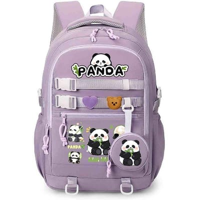 Panda Huahua Schattige Kinder Schooltas Grote Capaciteit Basisschool en Middelbare School Studenten Lichtgewicht Rugzak met Rugbescherming