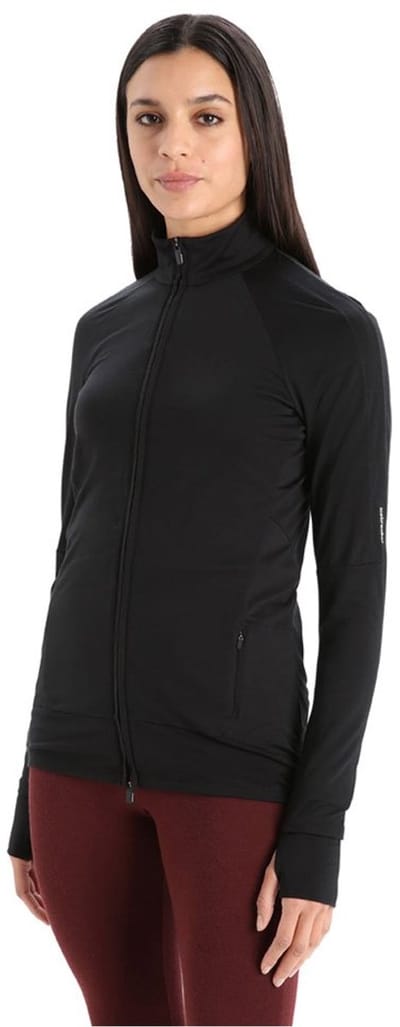 Icebreaker Zone Knit Zip Sweatshirt Zwart S Vrouw