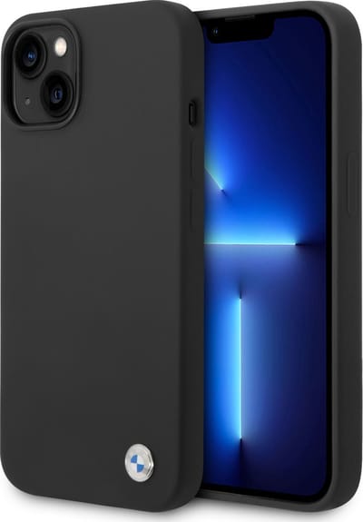 BMW Silicone Back Cover Telefoonhoesje voor Apple iPhone 14 - Bescherm uw Telefoon, Kleur: Zwart