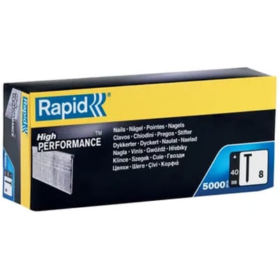 Rapid Afwerknagels (brads) Met Platte Kop Nr. 8 Gegalvaniseerd 40mm - Voor Pb131/pbs151/bn50 - 5000 Stuks