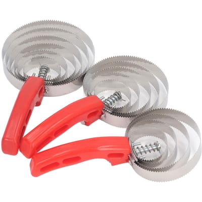 3 pièces Étrille pour cheval Multipurpose 4 anneaux 5 anneaux 6 anneaux Double face Acier inoxydable Étrille gray