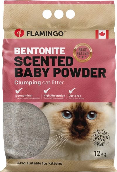 Kattenbakvulling Bentoniet met Babypoeder - 12kg Klonterend voor 10 Weken - Fijne Korrels