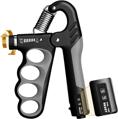 Verstelbare handtrainer voor gripkracht en onderarmtraining, 5-100 kg, 2 stuks, ideaal voor handspierversterking en vingertraining