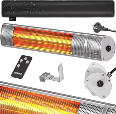 Infrarood Terrasverwarmer 2000W met Afstandsbediening en 90° Kantelhoek