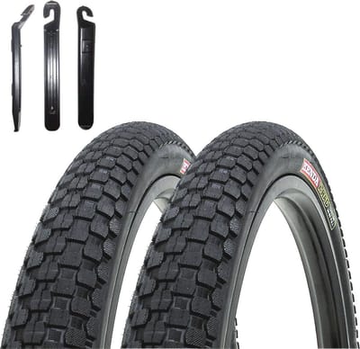Fietsbanden Set - MTB Banden - All-terrain Rijden - Inclusief Bandenlichters - 26 x 2.30 - Zwart
