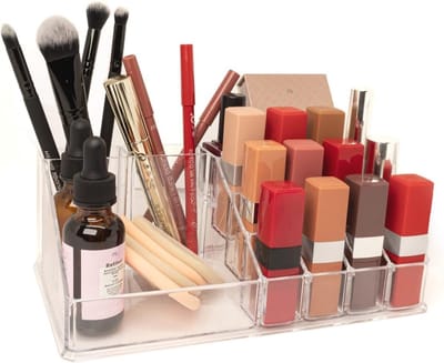 Transparante Make-up Organizer met 16 Vakken voor Cosmetica en Accessoires