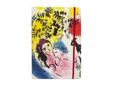 Lanzfeld Chagall - Kunst Notitieboek A5 - Gelinieerd - Lovers Under Red Sun - 80 Pagina's - Softcover