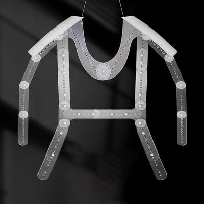Etalagepop Kledingvorm - Kledingstandaard Model - Kleding Presenteren - Verstelbaar Lichtgewicht - Mannelijke Maat - Transparant