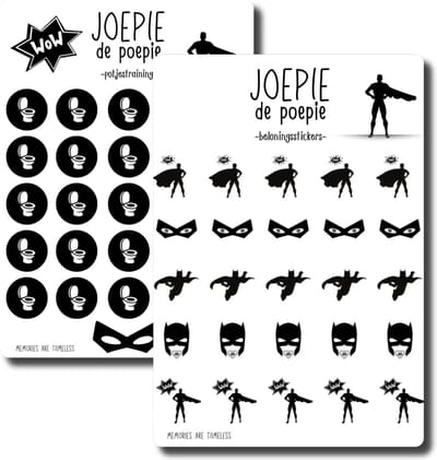 Zindelijkheidstraining Kinderen Superhelden – Beloningssysteem met Stickervel (25 Stuks) en Beloningskaart