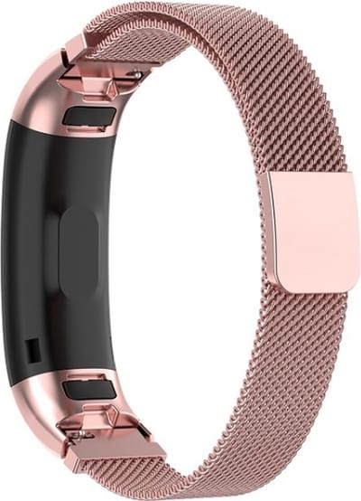 Milanees bandje - geschikt voor Huawei Band 3 Pro / Band 4 Pro - rosegoud