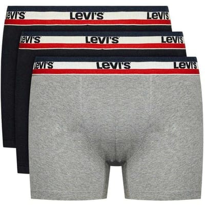 Levis Heren Boxershort (Pakket van 3) (Zwart/Grijs)