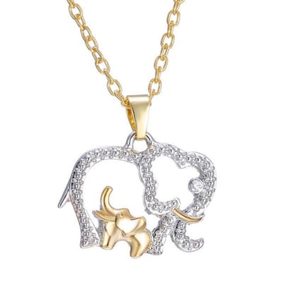 Lumici® | Elephant Necklace - Olifanten Ketting - Dieren - Safari - Afrika - Sahara - Big Five -Big 5 - Vakantie - Olifantjes - Cadeau Voor Vrouwen - Moederdag Cadeau - Valentijn - Liefde - Verrassing -